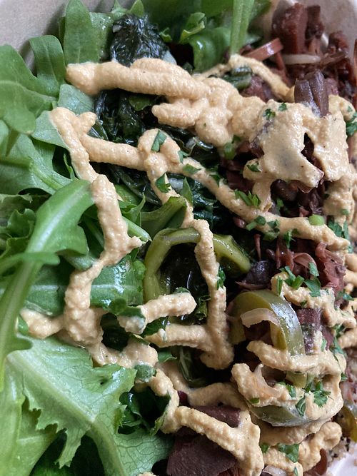 Philly bowl at DC Vegan in Washington