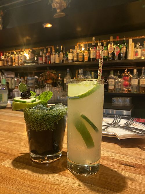 Queen of the Meadow and Gardenia Drinks XXX   at DC Vegan in Washington