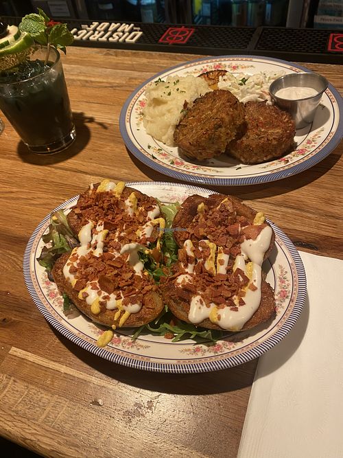 Potato Skins and Fritter Plates 😛  at DC Vegan in Washington