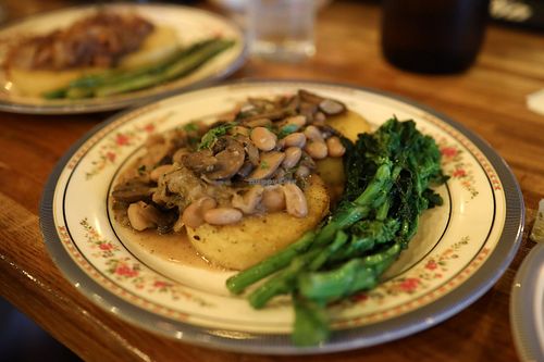 "mushroom ragu" - mostly beans and some cheap mushrooms at DC Vegan in Washington