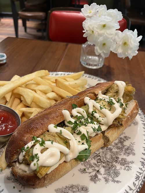 Fried Artichoke Sandwich   at DC Vegan in Washington