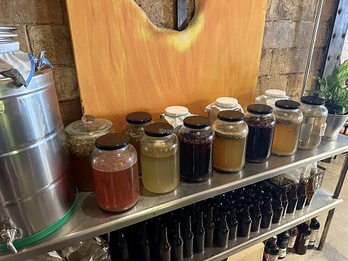 homemade kombucha   at Fat Veggies in Barcelona
