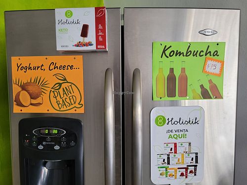 Vegan ice cream, cheeses and kombucha at Rosemary Healthy Market in Puerto Vallarta