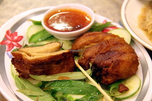 Mock meats.  at Evergreen Vegetarian - Phsar Chas in Phnom Penh