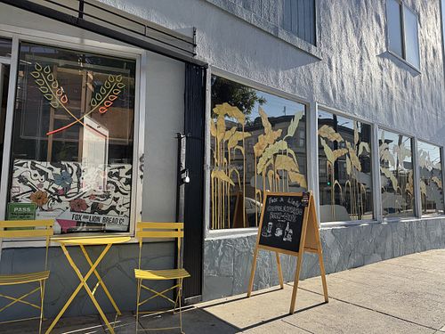 Storefront with outdoor seating  at Fox and Lion Bread in San Francisco