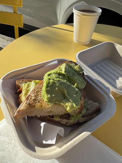 Avocado toastt  at Fox and Lion Bread in San Francisco