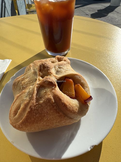 Plum fruit pie  at Fox and Lion Bread in San Francisco