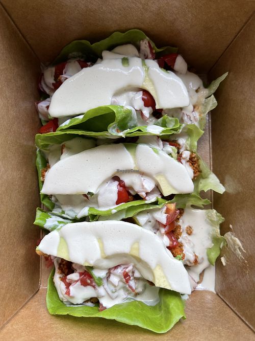 Raw tacos  at Mondays Plant Café in Calgary