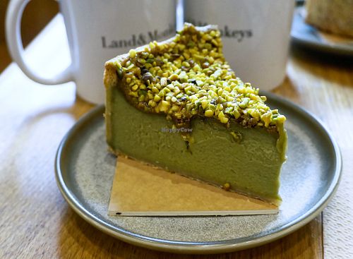 Pistachio flan at Land & Monkeys - Roquette in Paris