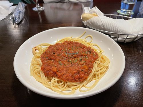 Spaghetti with marinara -vegan at GRU - Olive Garden - T2 in Guarulhos