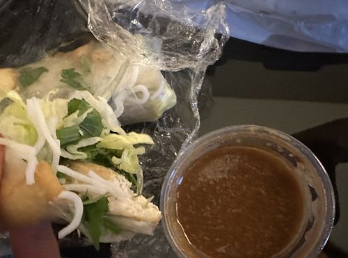 Not the best picture but I love a good spring roll!   These had tofu and I loved that they gave you an option when ordering!  at Lucky Dragon in Minneapolis