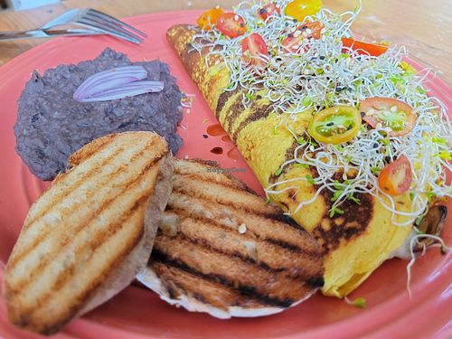 Chickpea omelet at Yum Yum San Pancho in San Francisco