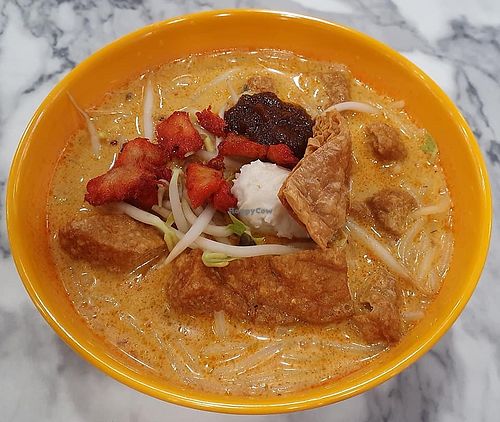 Laksa
Photo by Sam Lama.  at Tian Xin Vegetarian 田心素食 - Tampines in East Singapore