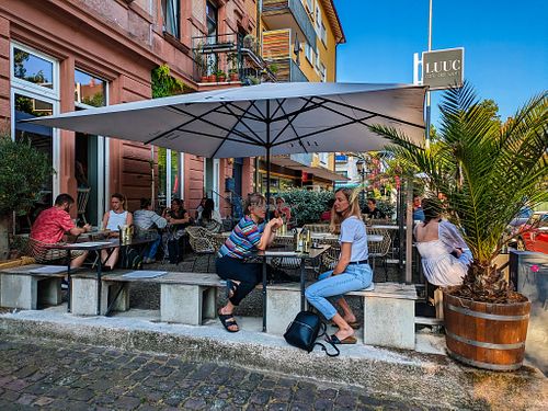 Outside of LUUC Café at LUUC Café in Karlsruhe