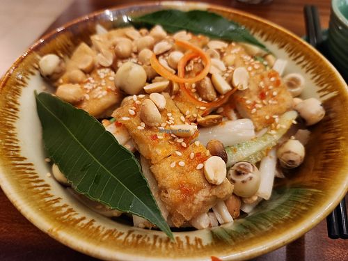 Tofu lotus salad at Sente the Flavour of Lotus in Hanoi