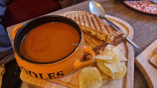 Soup & Cheese Toasties at Love Peace & Coffee in Edinburgh