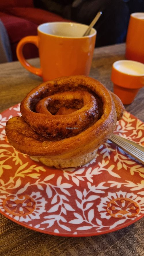 Cinnamon buns at Love Peace & Coffee in Edinburgh