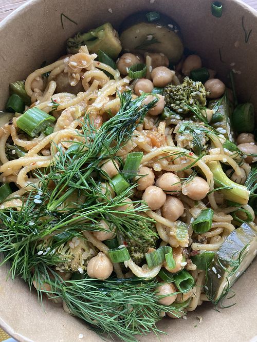 vegan noodles  at Zanoodle in Ljubljana