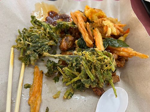 Mix fried veggies and fish$3  at Ju Fu Yuan Vegetarian Delight 聚福缘素食 - Clementi in West Singapore