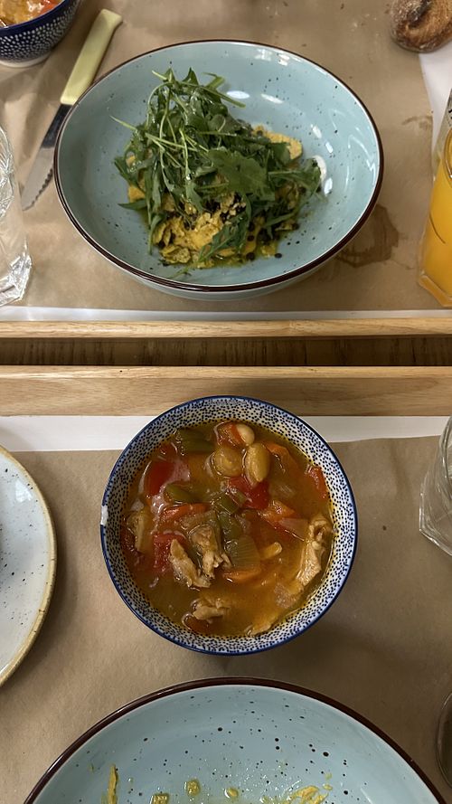 Menú del día es un entrante y plato único  at Duzu Kafe Taberna in Durango