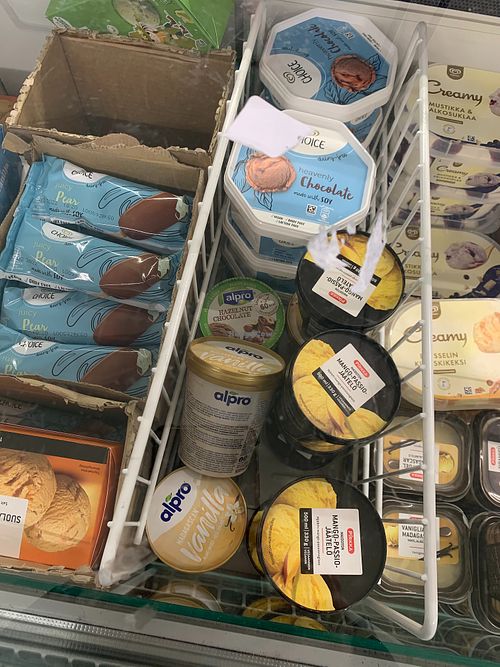 Vegan ice cream. at K-Market Kuukkeli in Saariselkae