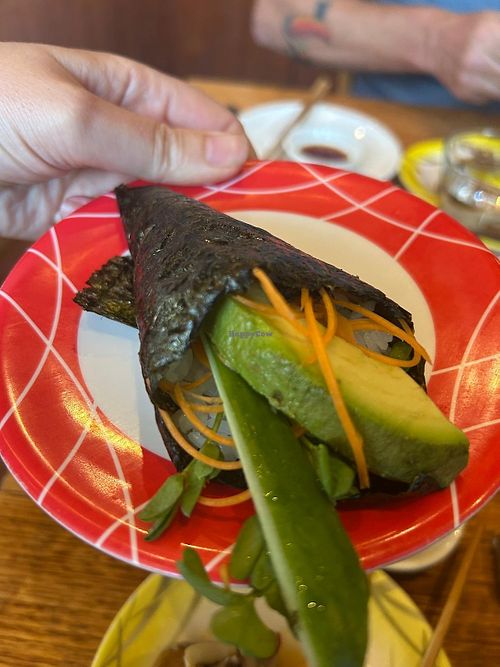 Vegetable hand roll #Veganuary at Niji Sushi Bar in Kingsford