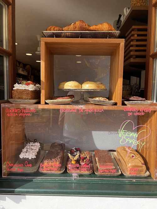 Vegan bakery all homemade and lots of gluten-free options  at Nibs Healthy Bar in Menorca
