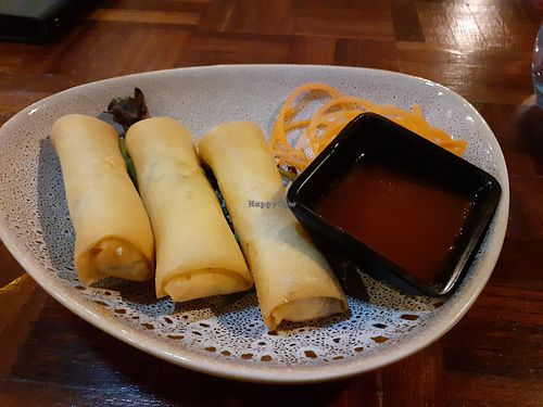 Vegetable spring rolls at Buddha Lounge in South Shields