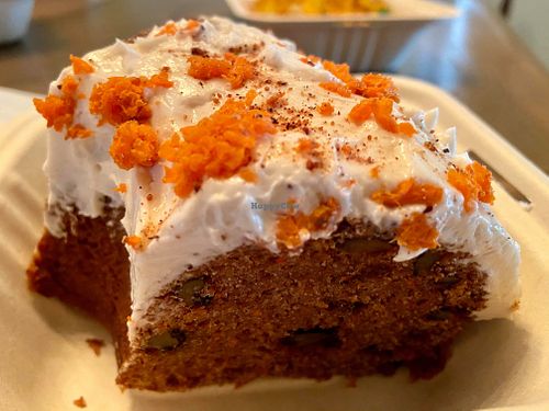 Carrot cake at The Global Vegan Cafe  in Poughkeepsie
