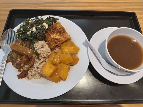 Free red bean soup for today at Xiang Man Ju Vegetarian in Johor Bahru