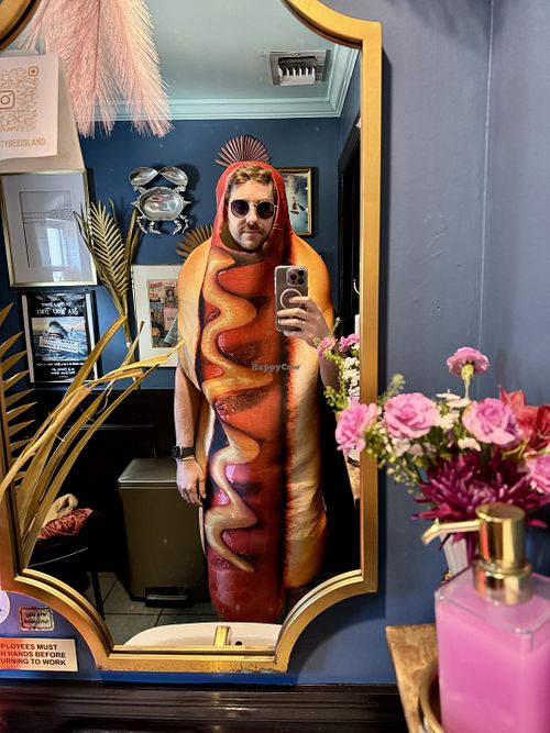 there’s a surprise in the restroom.  at Sea Wolf Tybee in Tybee Island