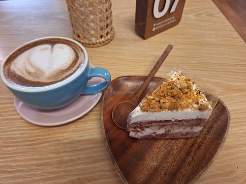 Mocha and red velvet cake. I liked both at iVegan Supershop Da Nang - Healthy Plant Based Cafe in Da Nang