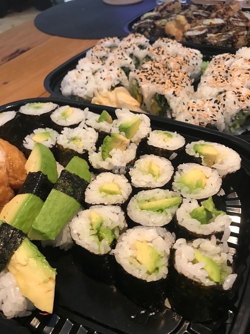 vegan sushi from them at Catch Sushi Bar in Aalborg