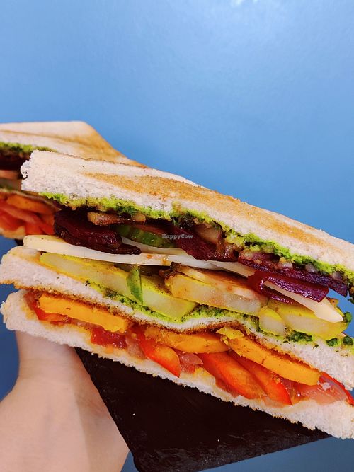 JUNE PRIDE SPECIAL. Mumbai style veg rainbow 🌈 at Sandwich Heaven in Macclesfield