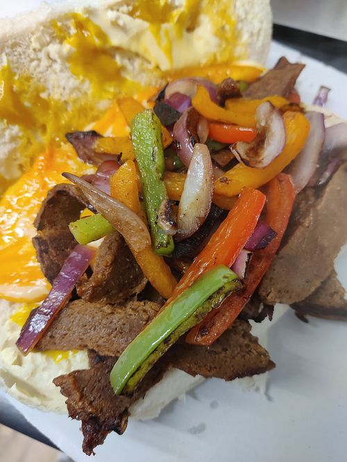 Seitan Philly "Cheese" Steak at Sandwich Heaven in Macclesfield