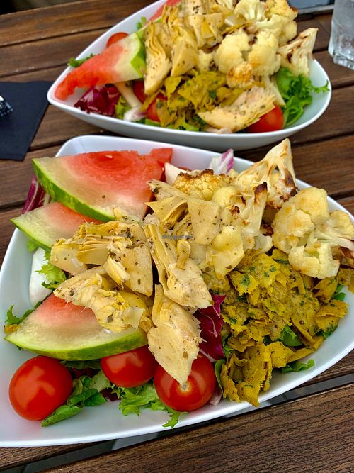 Vegan deli salad with Vöner.  at Café Ursula in Helsinki