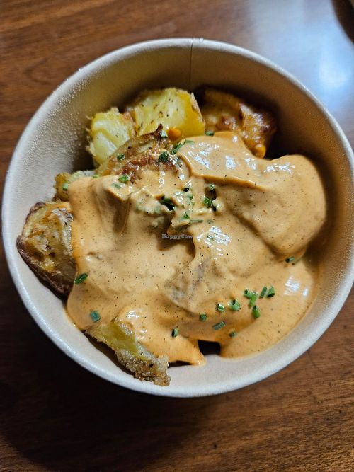 Potato cheese togo at Moosewood Restaurant in Ithaca