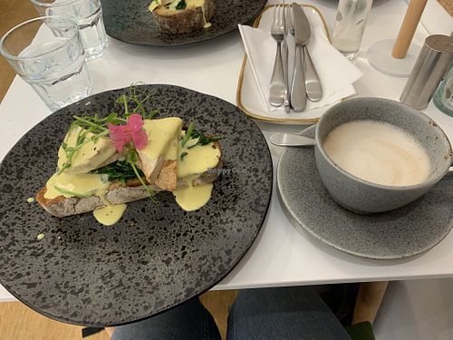 Florentine and pumpkin spice latte  at 269 Vegan in Dunfermline