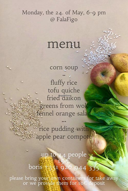 menu, May 24th at monday-dining in Aljezur