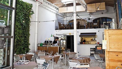 Inside seating at El Dinàmic de BCN in Barcelona