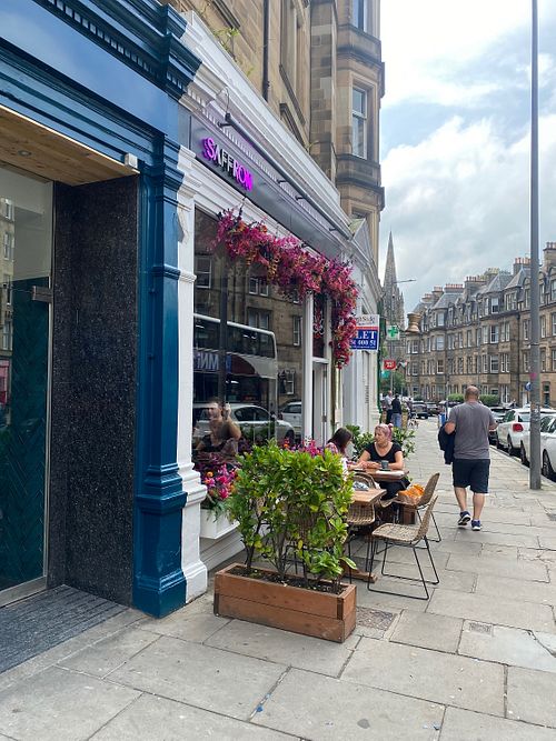 Outside at Saffron in Edinburgh