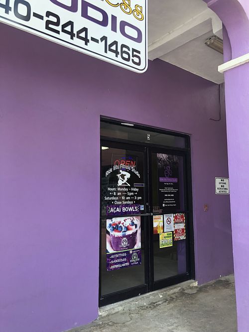 Entrance door  at Ride into Fitness Studio in St Croix