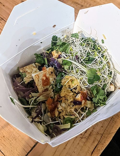 Fried rice with tofu at The Blue Owl in Santa Barbara