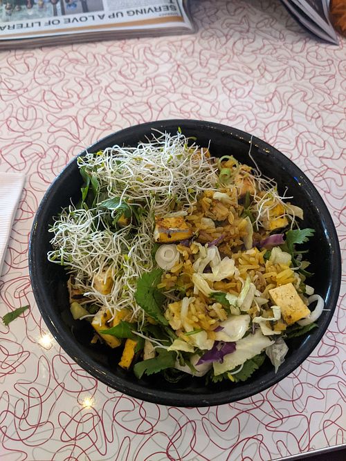 Vegan Tofu fried rice! at The Blue Owl in Santa Barbara