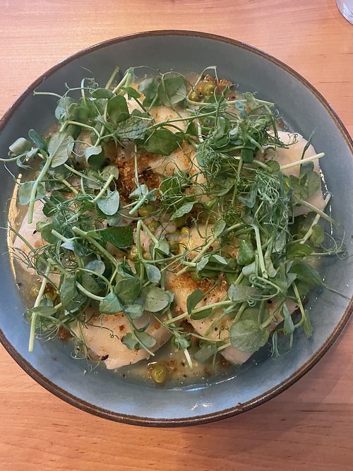 Agbolotti (noodles with ricotta)  at Chutnej in Prague