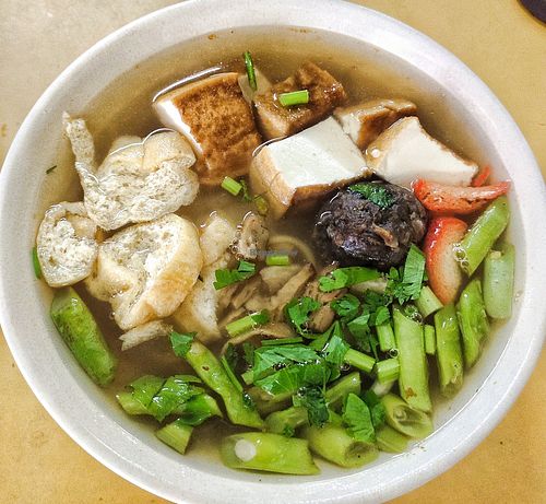 Vegan Yong Tau Foo soup at Yee Yi 如意斋素食 in Ipoh