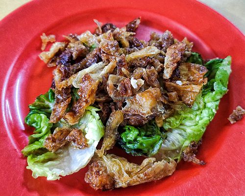 Vegan fried Bean curd at Yee Yi 如意斋素食 in Ipoh