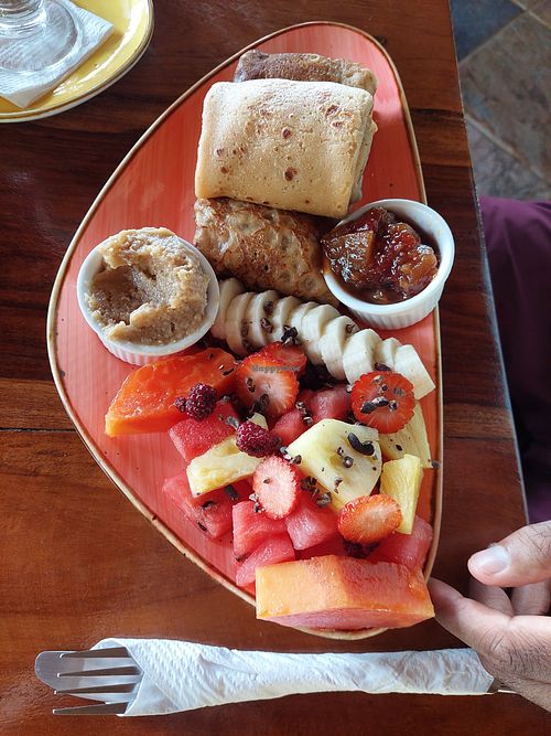 Vegetarian crepes at AmaSer in Puerto Viejo De Talamanca