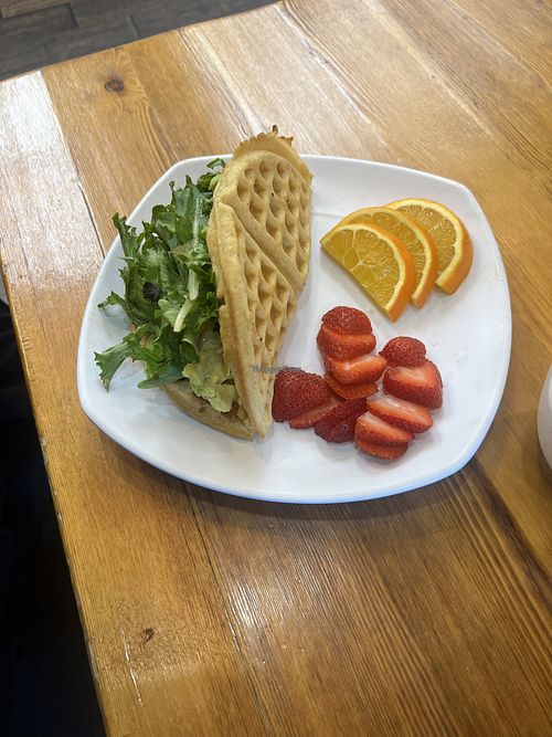 Vegan spicy wafflewich  at TIABI Coffee & Waffle Bar in Las Vegas