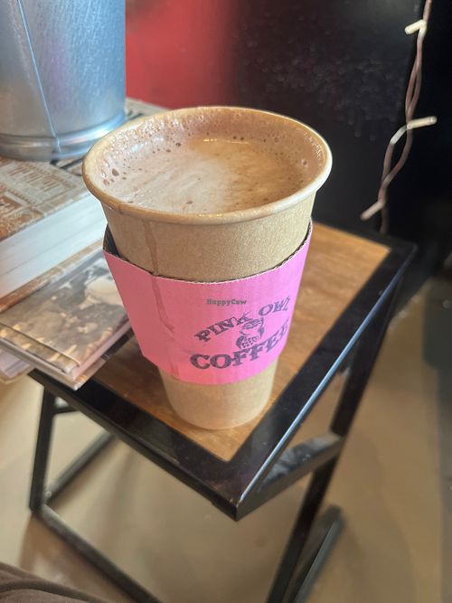 Hot chocolate  at Pink Owl Coffee in Petaluma